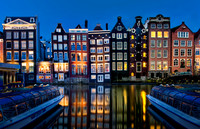 Boats & Homes At Damrak, Amsterdam